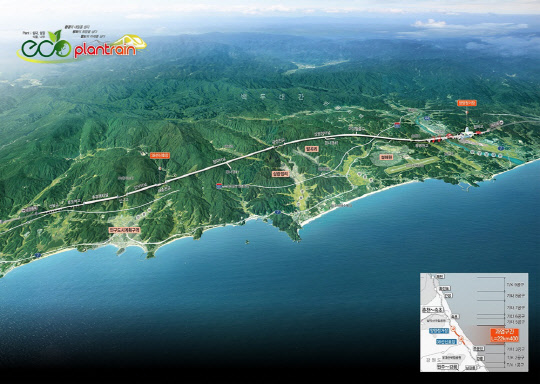 강릉~제진 단선전철 제4공구 조감도. <SK에코플랜트 제공>